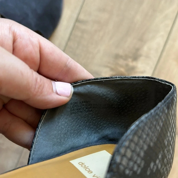 Dolce Vita Kammy Suede Pointed Toe Cutout Flat Sz 9.5 - Picture 5 of 8